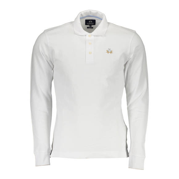 La Martina Bianco Cotton Men Polo